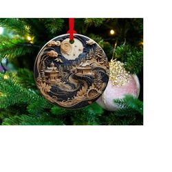 3d Ornament 4 | Ceramic Christmas Ornament | Housewarming Gift | New Home Gift | Christmas Tree Decoration | Gift For Mo
