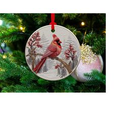 3d Cardinal 3 | Ceramic Christmas Ornament | Housewarming Gift | New Home Gift | Christmas Tree Decoration | Gift For Mo