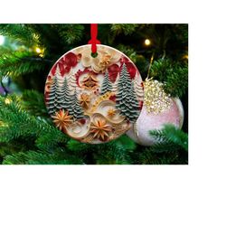 3d Tree | Ceramic Christmas Ornament | Housewarming Gift | New Home Gift | Christmas Tree Decoration | Gift For Mom | Ho