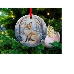 3d Fox 3 | Ceramic Christmas Ornament | Housewarming Gift | New Home Gift | Christmas Tree Decoration | Gift For Mom | H