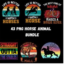 45 PNG Horse Animal Printing Tshirt PNG Digital File Download