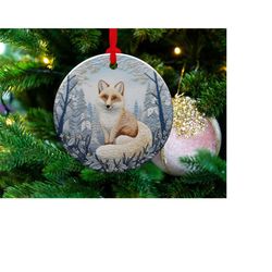 3d Fox 7 | Ceramic Christmas Ornament | Housewarming Gift | New Home Gift | Christmas Tree Decoration | Gift For Mom | H