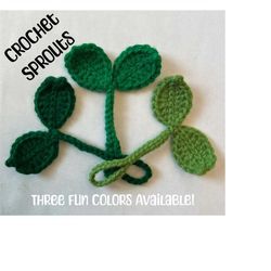 Crochet Sprout Leaf | Headphone Accessory | Bookmark | Cable Tie | Gift for Her | Gift for Him |