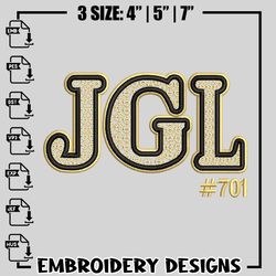 JGL logo embroidery design, JGL logo embroidery, logo design, Embroidery file, logo shirt, Instant download