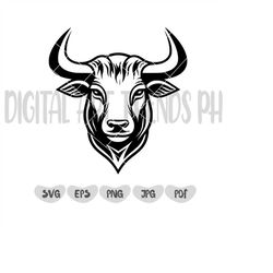 Ox bull SVG, Bull Svg, Cattle Svg, Rancher Svg, Ox Svg, Bull Clipart, Bull Files for Cricut, Bull Cut Files For Silhouet
