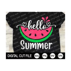 Hello Summer Sign, Watermelon Svg, Summer Svg, Summer Cut Files, Hello Summer Png, Summer Porch Sign, Svg Files For Cric