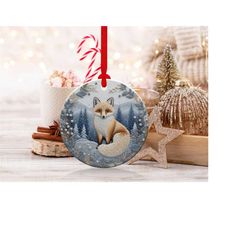 3D Fox Christmas Ornaments 5 | png file | 3D Christmas Sublimation Ornaments Graphic Clipart | Instant Digital Download