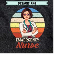ER Emergency Nurse Sublimation Occupation Hospital Printing Tshirt PNG Digital File Download