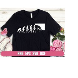 PNG EPS SVG Dxf Design Rock Climbing Evolution T-shirt Sublimation Digital File Download