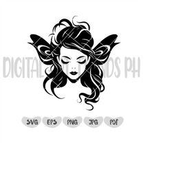 Fairy SVG and JPEG Instant Digital Download File Cuttable, Mythical Creature Supernatural Cartoons Cinderella Tinkerbell