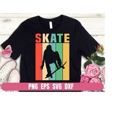 Design Png Eps Svg Dxf Retro Skateboard Skater Printing Sublimation Tshirt Digital File Download