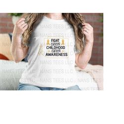 fight cancer childhood cancer | childhood cancer awareness graphic clipart | svg png dxf eps jpg | instant digital downl