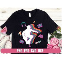 Design Png Eps Svg Dxf Skater Girl Skateboarding Printing Sublimation Tshirt Digital File Download
