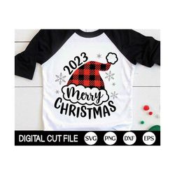 2023 Merry Christmas SVG, Christmas SVG, Santa Hat, Funny Christmas Shirt, Merry Christmas Png, Kids Christmas Gift, Svg