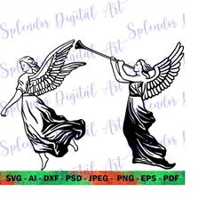 ANGEL Svg, ARCHANGEL, GUARDIAN Angel Set of 2, Png, Cricut Svg, Christmas downloadable