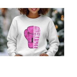 Her-Fight-Is-My-Fight | Breast Cancer Awareness Themed Graphic Clipart | svg png dxf eps jpg | Instant Download