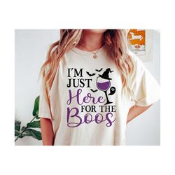 Halloween SVG, Im Just Here for the Boos SVG, Witch Svg, Halloween Party Png, Vintage Halloween Shirt, Svg Files For Cri