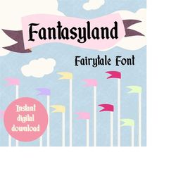 Fantasyland fairytale style font for Procreate/ craft lettering