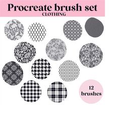 lace | clothing procreate brush set | fashion pattern bundle