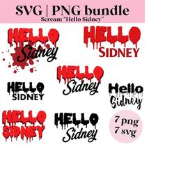 Scream HELLO SIDNEY Ghost face svg png bundle / horror vector