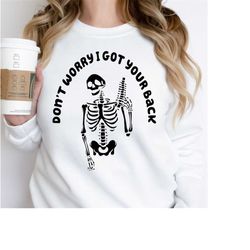 We Got Your Back Skeleton SVG PNG, Skeleton Svg, Halloween Shirt Svg, Mom Halloween, Silhouette, Cricut, Cut File, Digit