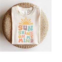 Sunshine On My Mind SVG PNG Sublimation - Retro Vacation Shirt Png, Groovy Summer Design - Beach Motivational svg, Posit