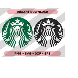 Starbucks horror svg, Starbucks Skeleton svg, Starbucks logo Bundle, Halloween svg, Horror movie svg, Scream, Jason svg,