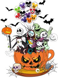 Jack Skellington Characters Halloween SVG PNG, Nightmare Before Christamass Svg, Disney Halloween Clipart