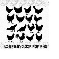 Chicken svg, Chickens svg, Food svg, Farm, Animal, SVG, ai, pdf, eps, svg, dxf, png