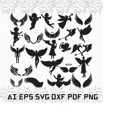 Angel svg, Angels svg, Cute svg, Pink, Wings, SVG, ai, pdf, eps, svg, dxf, png