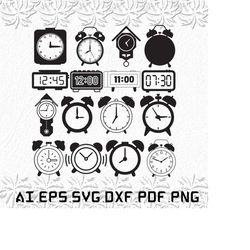 Alarm clock svg, Alarm svg, Clock svg, time, hour, SVG, ai, pdf, eps, svg, dxf, png