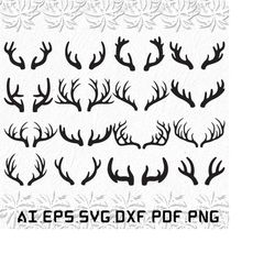 Deer Horn svg, Deer Horns svg, Deer svg, deer, nature, SVG, ai, pdf, eps, svg, dxf, png