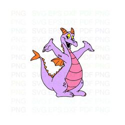 Figment_a_small_purple_dragon Svg Dxf Eps Pdf Png, Cricut, Cutting file, Vector, Clipart - Instant Download