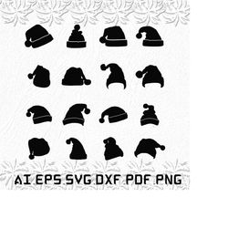 santa hats svg, santa hat svg, hats svg, santa, hat, svg, ai, pdf, eps, svg, dxf, png