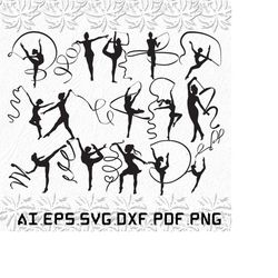 Ribbon Dancer svg, Ribbon Dancers svg, Ribbon svg, Dancer, Dance, SVG, ai, pdf, eps, svg, dxf, png