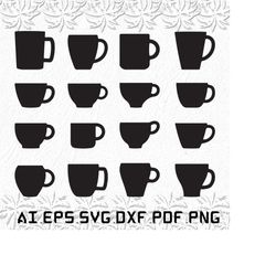 Tea Cup svg, Tea Cups svg, Tea svg, cups, cup, SVG, ai, pdf, eps, svg, dxf, png