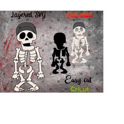 Layered SVG Skeleton Halloween for Cricut, Horror Svg, Vinyl File, Ghost svg and png, Horror Games svg