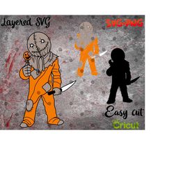 Layered SVG trick r treat Sam for Cricut Horror Svg, Vinyl File, Ghost svg and png, Horror Movie svg, Nightmare svg png