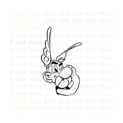Asterix_0003 Outline Svg Dxf Eps Pdf Png, Cricut, Cutting file, Vector, Clipart - Instant Download