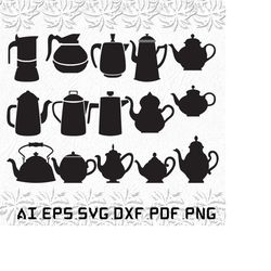 Coffee Pot svg, Coffee Pots svg, latte svg, drink, Pot, SVG, ai, pdf, eps, svg, dxf, png