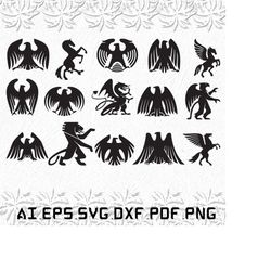Heraldry svg, Heraldrys svg, bird svg, birds, horse, SVG, ai, pdf, eps, svg, dxf, png
