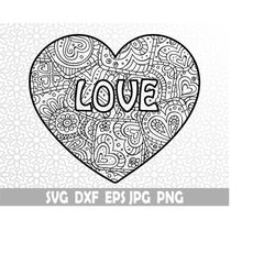 Heart antistress | Valentines Day | Svg, Dxf, Jpg, Png, Eps, Cricut svg, Clipart, Layered SVG, Files for Cricut, Cut fil