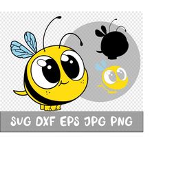 Bee svg, Animal svg, bumble bee, honey bee, Dxf, Jpg, Png, Eps, Clipart, Layered Svg, Files for Cricut, Cut files, Silho