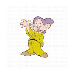 Dopey_Snow_White_and_the_Seven_Dwarfs Svg Dxf Eps Pdf Png, Cricut, Cutting file, Vector, Clipart - Instant Download