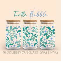 sea turtle libbey can glass svg, 16 oz can glass, turtle can glass svg, beer can glass, digital download