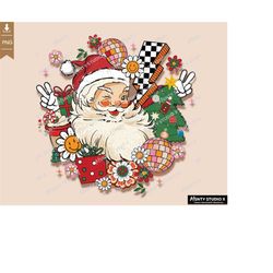 Retro Christmas png, Christmas sublimation , Christmas png, merry Christmas png, Santa Claus png, Christmas vibes png, D