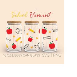 school element libbey can glass svg, 16 oz can glass, school svg, school element svg, school supply svg, beer can glass,