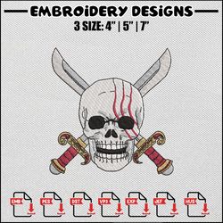 Shank logo embroidery design, One piece embroidery, Anime design, Embroidery shirt, Embroidery file, Digital download