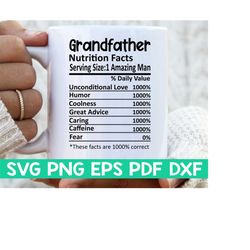 Grandfather Nutrition Facts svg,Grandfather Nutritional Facts svg,Grandfather shirt svg,Gift for Grandfather svg,Grandfa