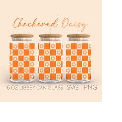 geometric  square daisy libbey can glass svg, 16 oz can glass, geometric svg, daisy svg, cricut patterns, beer can glass